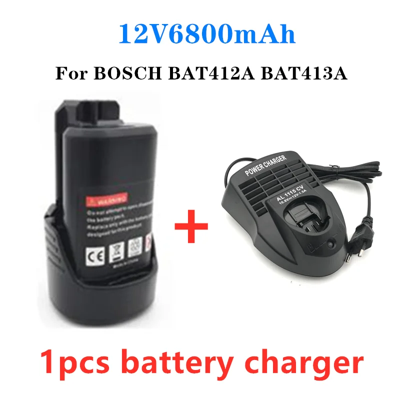 6800 мА/ч 10 8 V -12V ионно-литиевая батарея BAT411 для BOSCH BAT412A BAT413A D-70745GOP 2607336013 2607336014 PS20-2