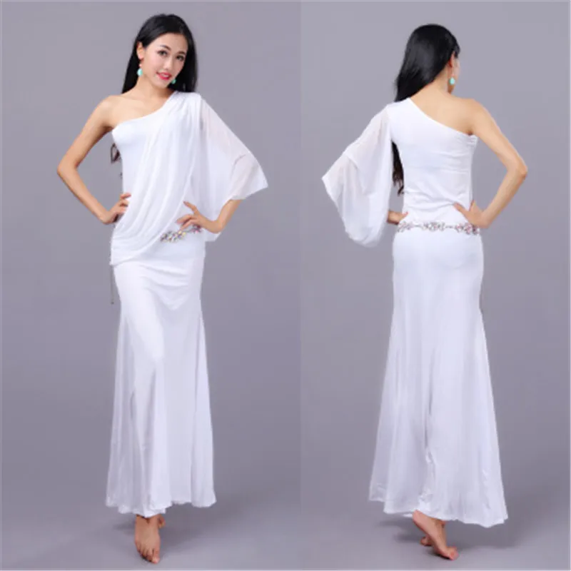 

Adult One Shoulder Eastern Oriental Belly Dance Dress Women Belly Dance Wear Stage Performance Dress Belly Dance Costume Set