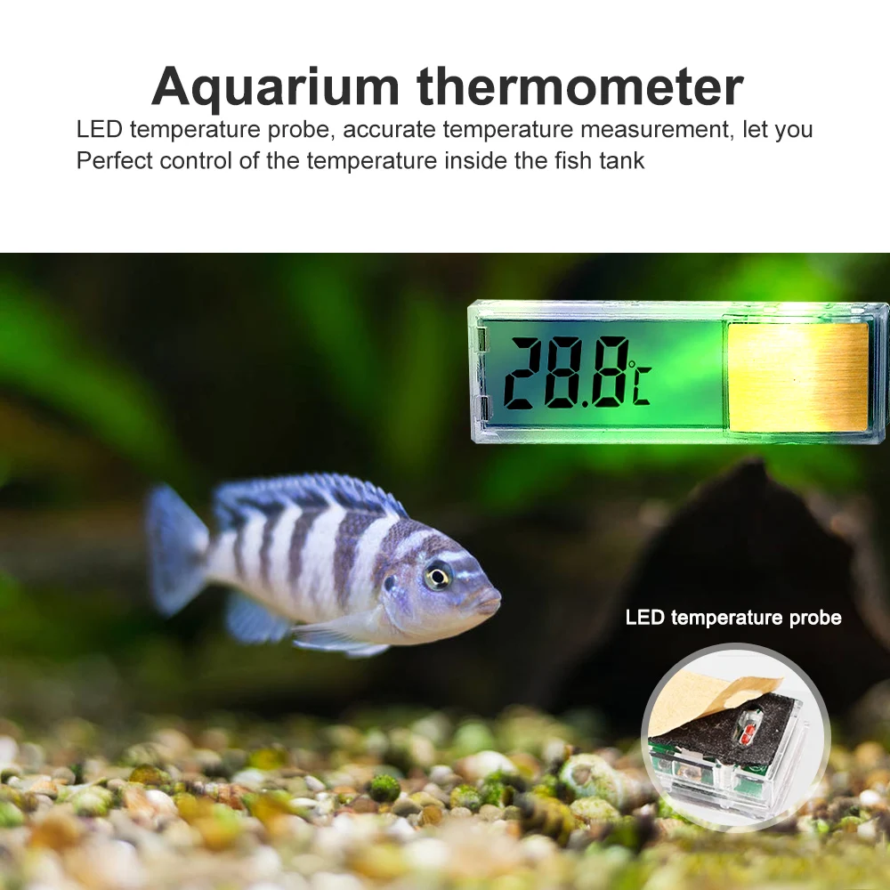 3D LCD Многофункциональный термометр для измерения температуры аквариума цифровой
