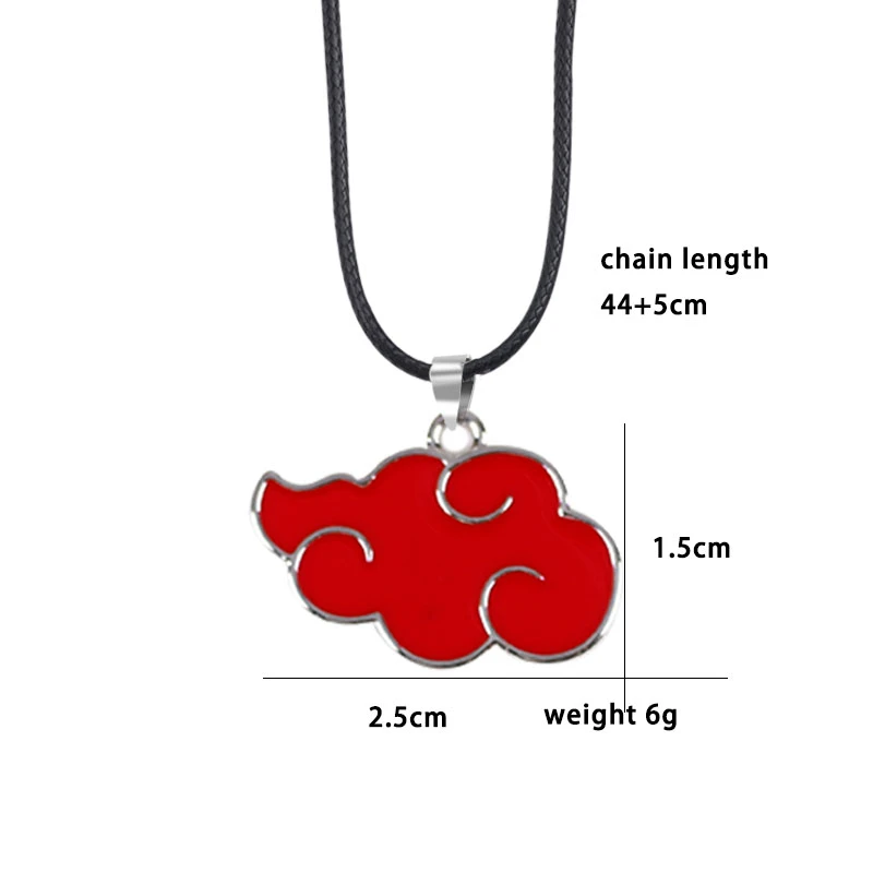 

Japanese Anime Cosplay Akatsuki Organization Red Cloud Sign Metal Pendant Necklace Women Men Necklace Retail wholesale