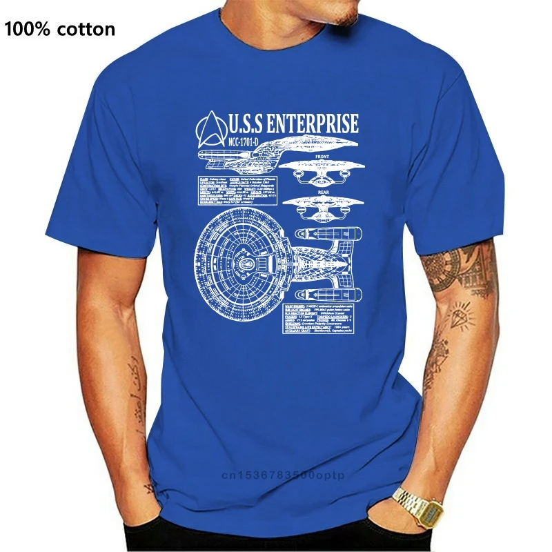 

New NEXT GENERATION ENTERPRISE S - 3XL T-shirt blueprints specs picard 2021 T Shirts Funny free shipping