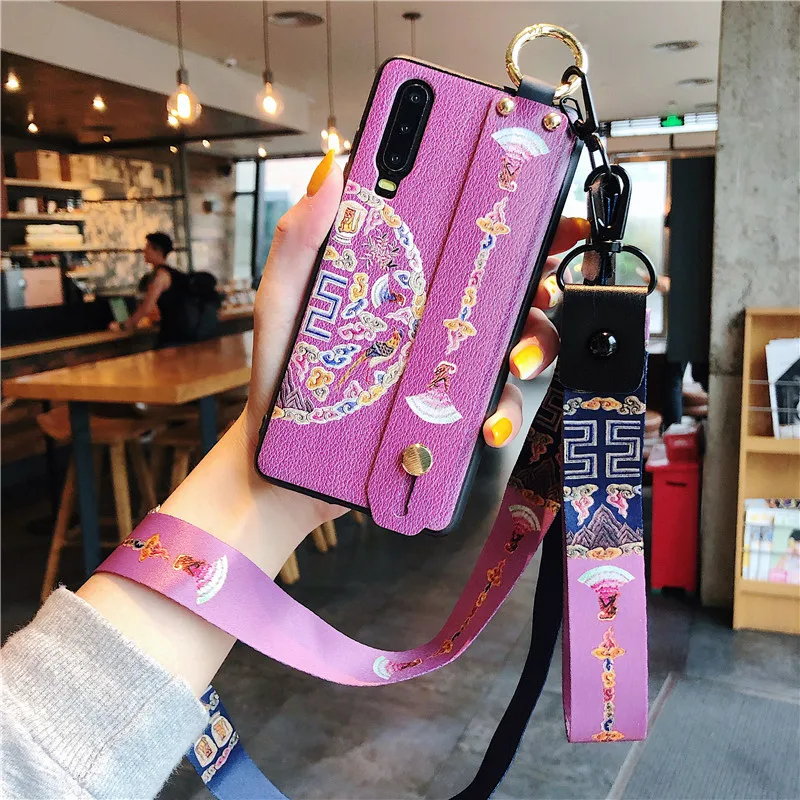 Чехол s для huawei P30 P20 Pro Honor 10 Lite mate 20 30 Pro Nova 3 4e 5 3e 8X 9X задняя крышка чехол с ожерельем держатель для телефона - Цвет: pattern 5