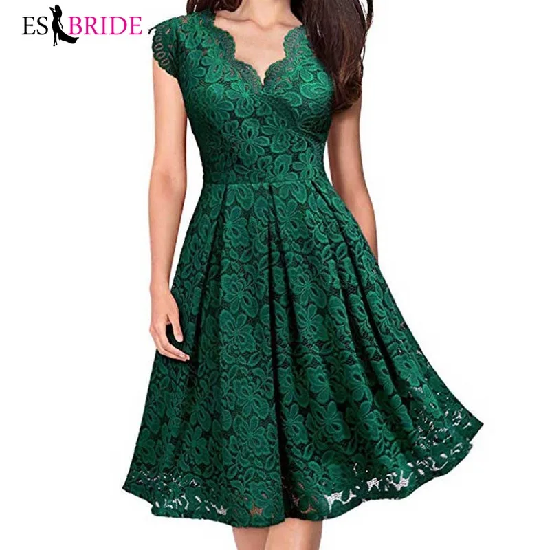 Красные сексуальные короткие вечерние платья с v-образным вырезом элегантное