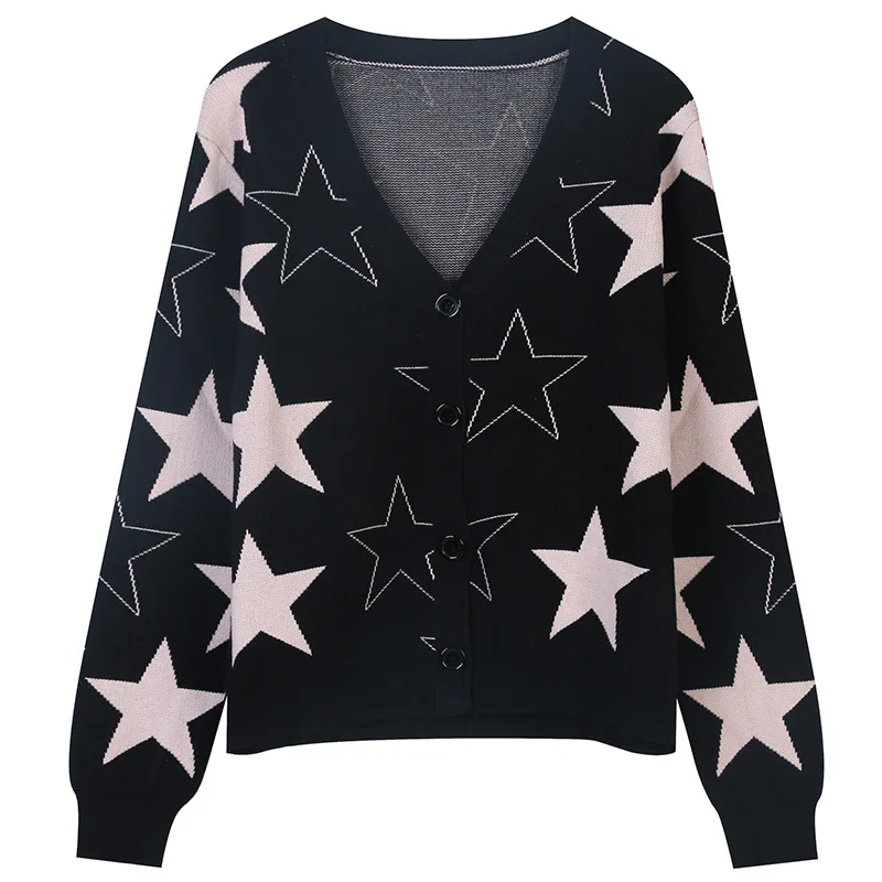 

Женский однобортный жаккардовый пиджак с V-образным вырезом и длинными рукавами