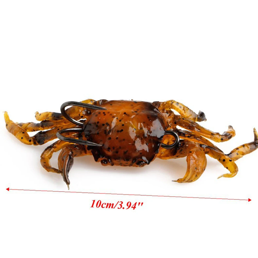 New Fishing PVC Lures Artificial 3D Simulation Crab Lures Sea Fishing Hook Tackle Bait Soft Bait With Sharp Hooks Fishing Tool