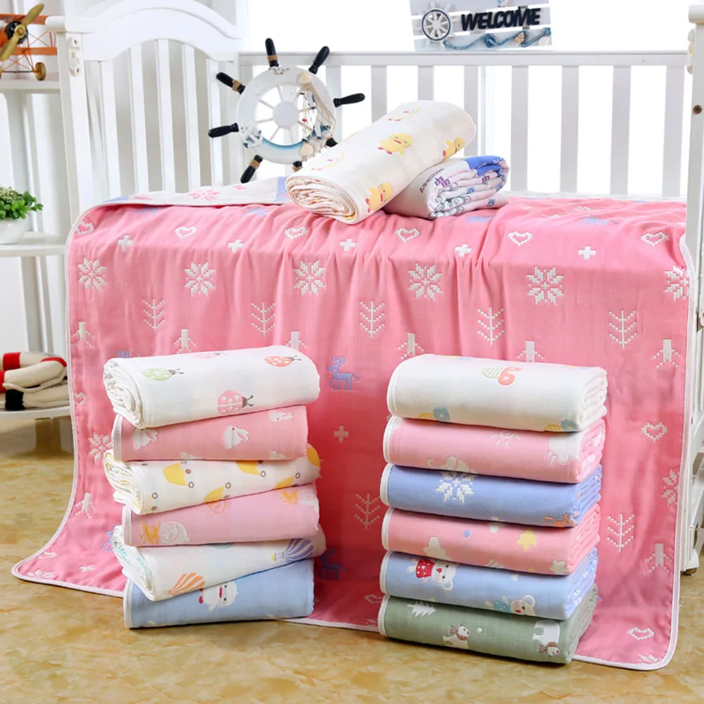 Муслиновые детские одеяла банное полотенце для новорожденных мягкий