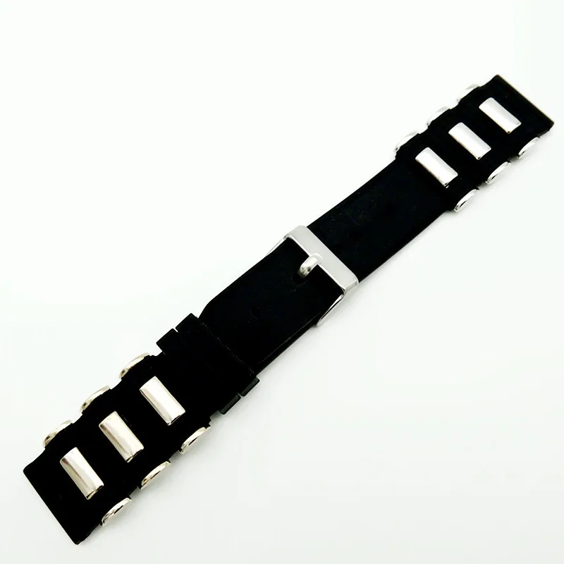 Силиконовый ремешок из мягкого каучука и нержавеющей стали для часов 22 мм 24 мм 26 мм Водонепроницаемый ремешок для часов + инструмент.