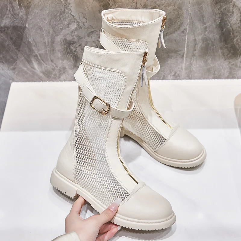

2021 Sexy High Heels Woman Summer Sandals Boots Women Runway Shoes Ladies Wide Fit Breathable Block Heel Boots