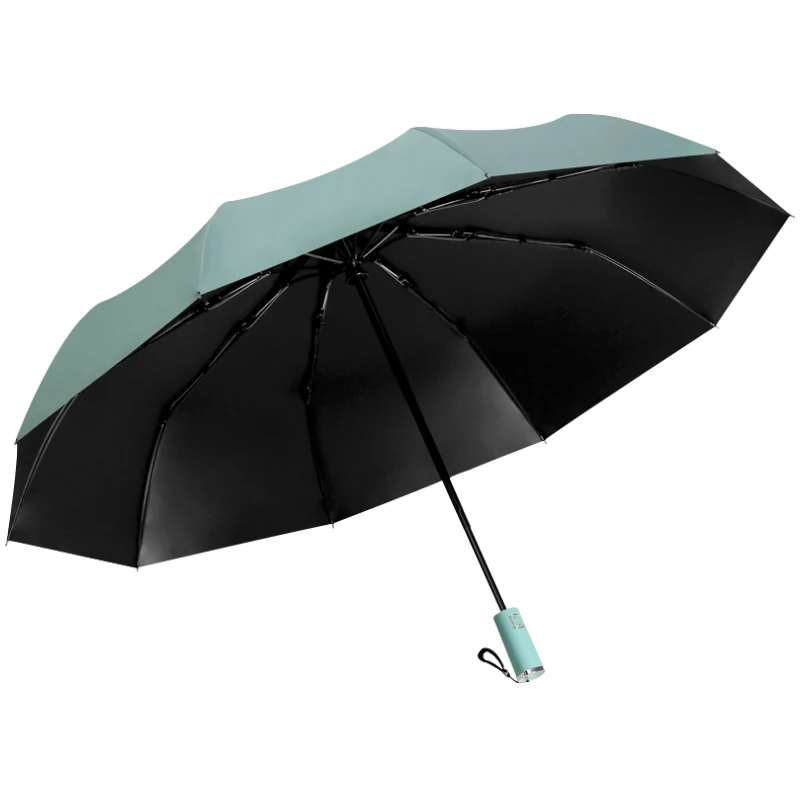 

Автоматический зонт для мужчин, большой двойной усиленный Зонт черного цвета с защитой от солнца и дождя, ветра, складной