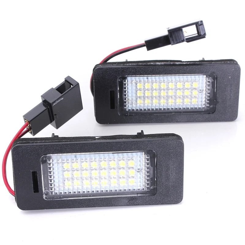 

2x LED Car Number License Plate Light 12V SMD3528 For Audi A4 B8 A5 Q5 S5 TT A1 S4 A6 A7 2008-2013 Error Free