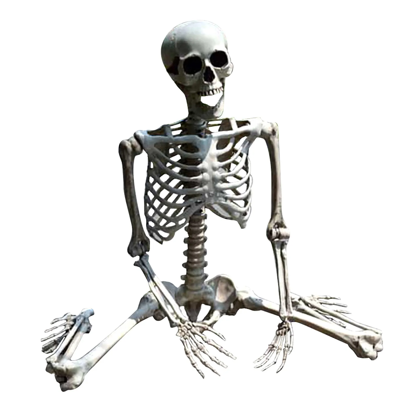 Halloween Skeleton Human Bone Material Seven Adjustable Joints Can be Suspended from Ceiling Suitable for Prank Themes | Дом и сад
