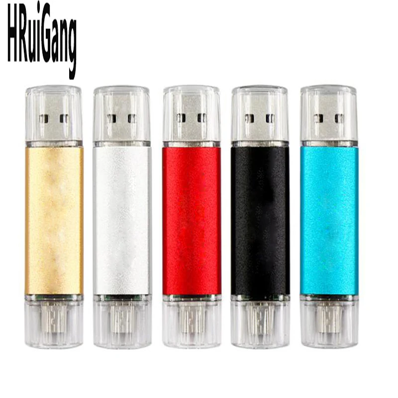 Металлическая OTG USB флеш-карта памяти 16 ГБ 32 Флешка 4 Гб 128 64 u-диск флеш-накопитель