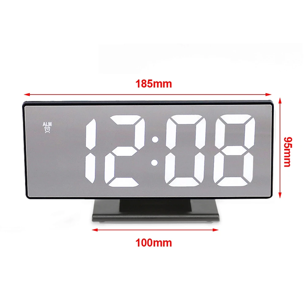Digital Alarm Clock LED Mirror Electronic Large LCD Display Watch Living Room Bedside Multifunctional Mut L1 | Дом и сад