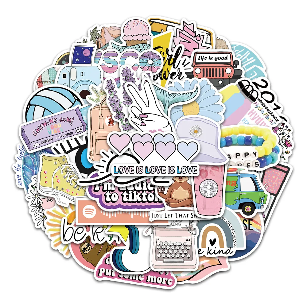 

10/30/50PCS Cute Graffiti Stickers Suitcase Laptop Skateboard Computer Waterproof Stickers Decoration Wholesale