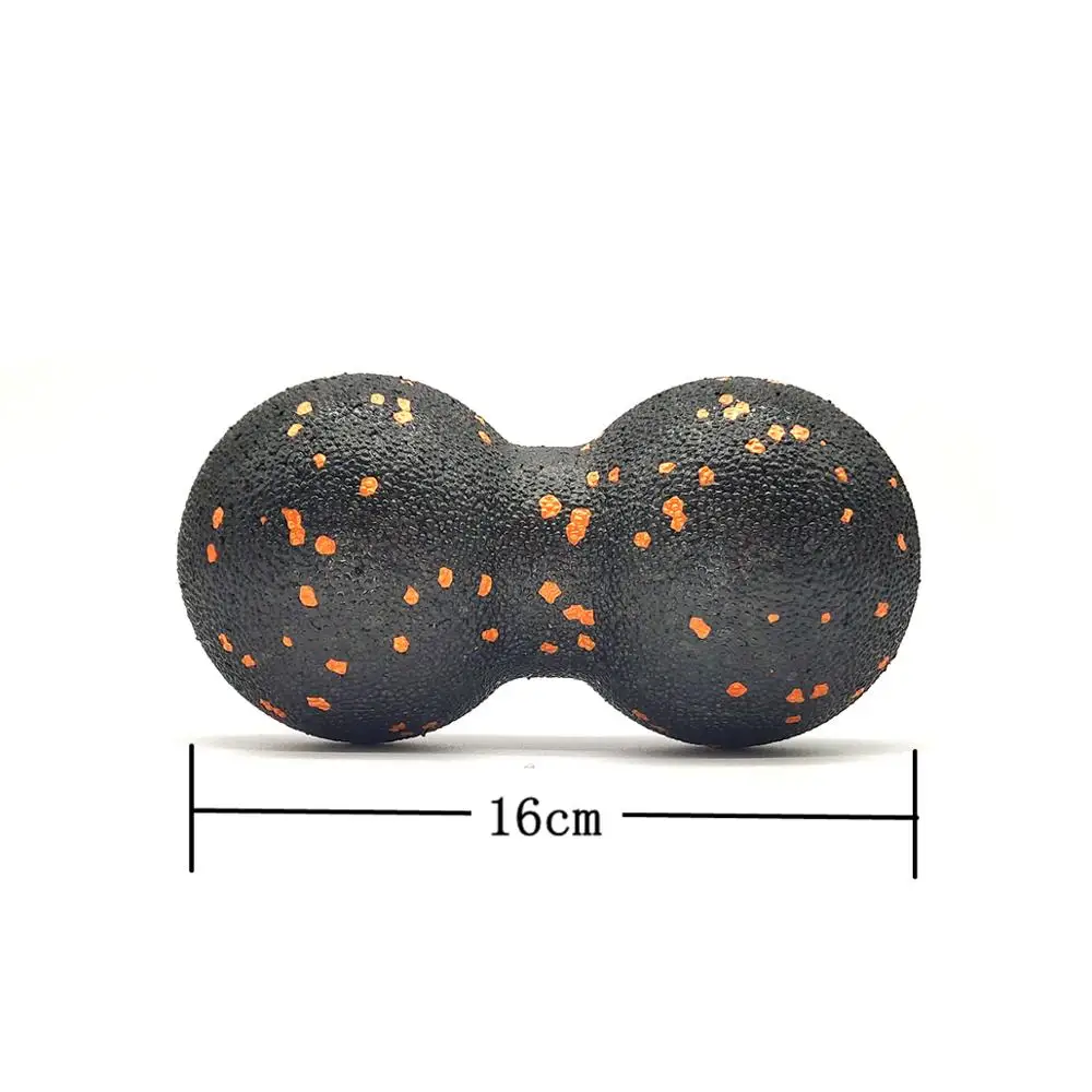 BlackOrange16cm Арахисовые массажные шарики, набор шариков для Лакросса, физический триггер, точечная терапия, Миофасциальный Релиз, мышечные узлы, Йога, Кроссфит, самомассаж - Цвет: BlackOrange16cm