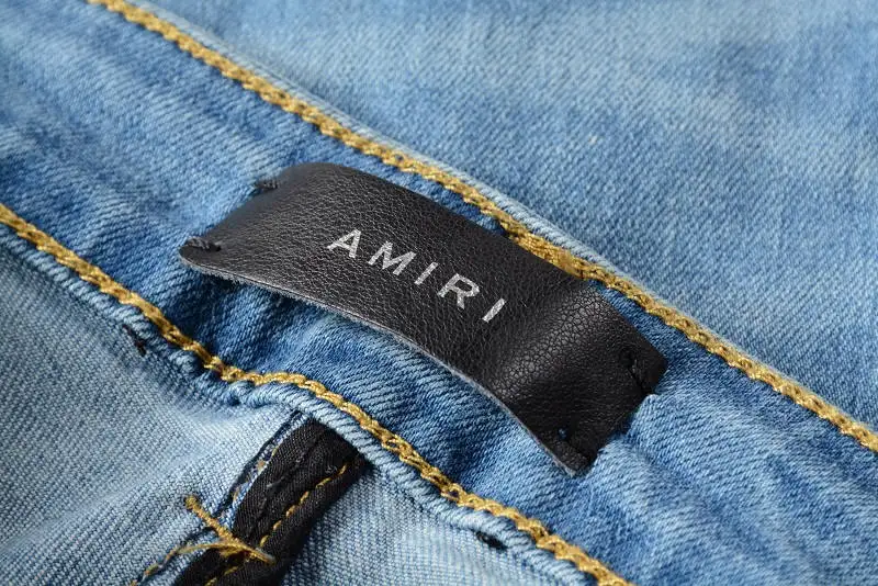 

2021 New Designer Amiri Denim Jeans Holes Trousers Pants Biker Jeans HOMME Ripped Jeans COOLGUY Jeans Men Pants 652