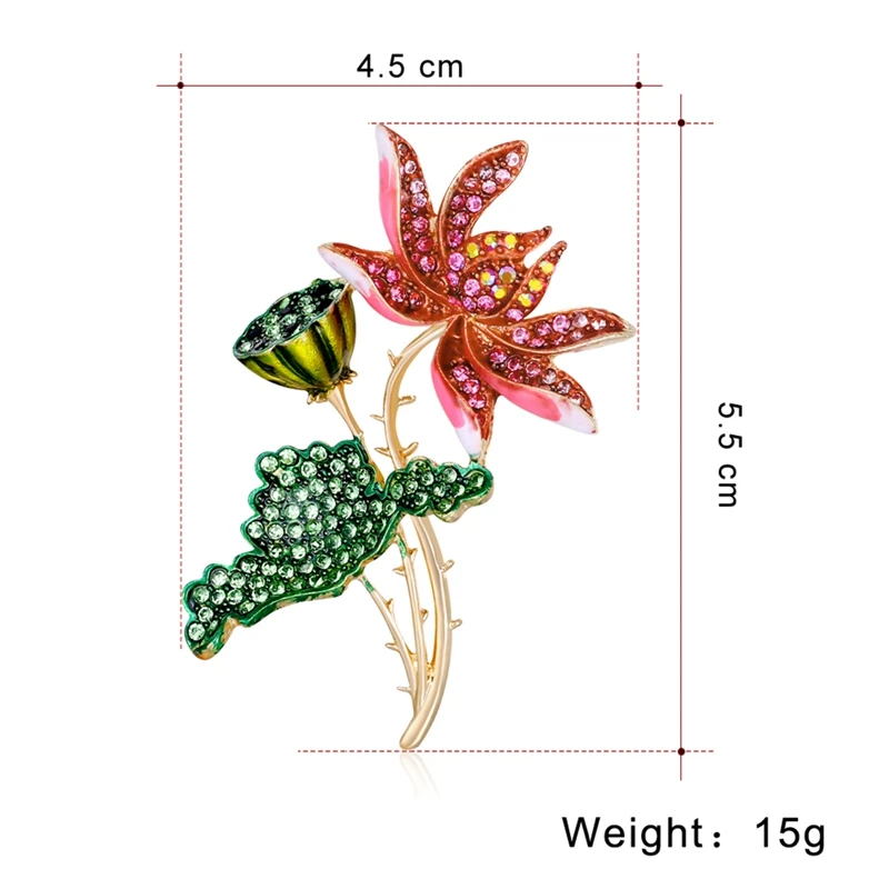 

Rhinestone Brooch New Elegant Fashion Metal Plant Flower Bird Brooch Men and Women Collar Jewelry Gift | Brooches 4 Size New 1pc