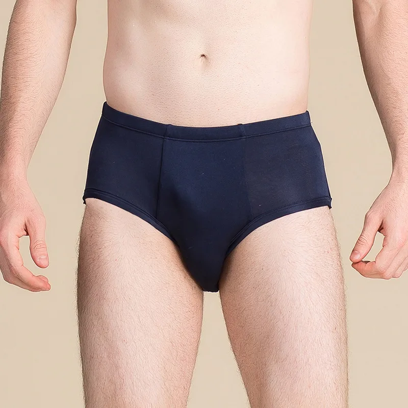 Мужские трусы из 100% чистого шелка антибактериальные удобные u образной формы со