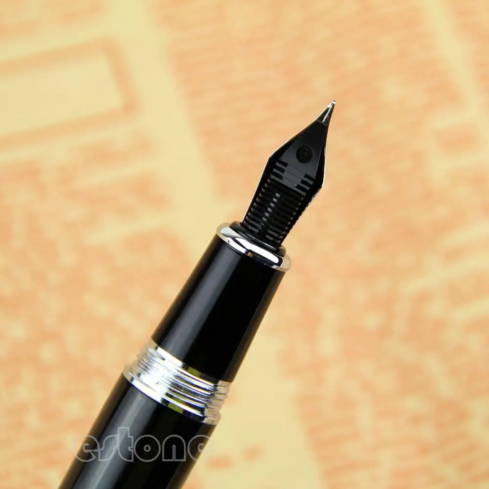 New Jinhao 159 Black And Silver M Nib Fountain Pen Thick | Канцтовары для офиса и дома