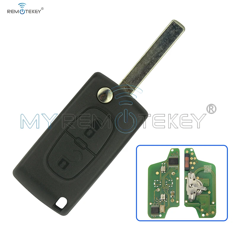 CE0523 флип дистанционный ключ для Citroen peugeot ключ 2 кнопки 433 МГц VA2 PCF7941 электронная схемная плата remtekey