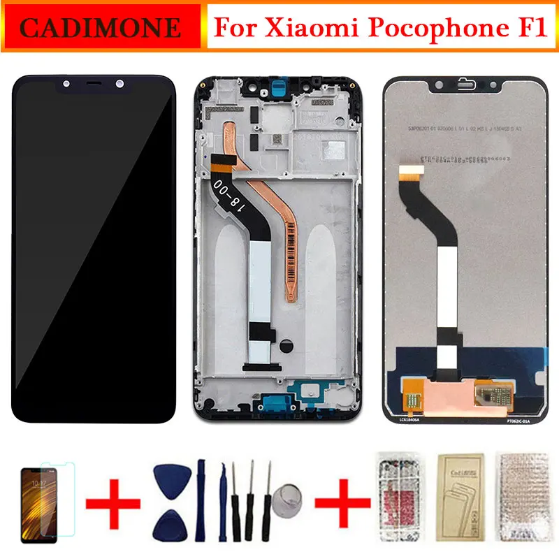 6 18 &quotдля Xiaomi Pocophone F1 ЖК дисплей экран с рамкой Замена для 2246*1080 Разрешение|Экраны
