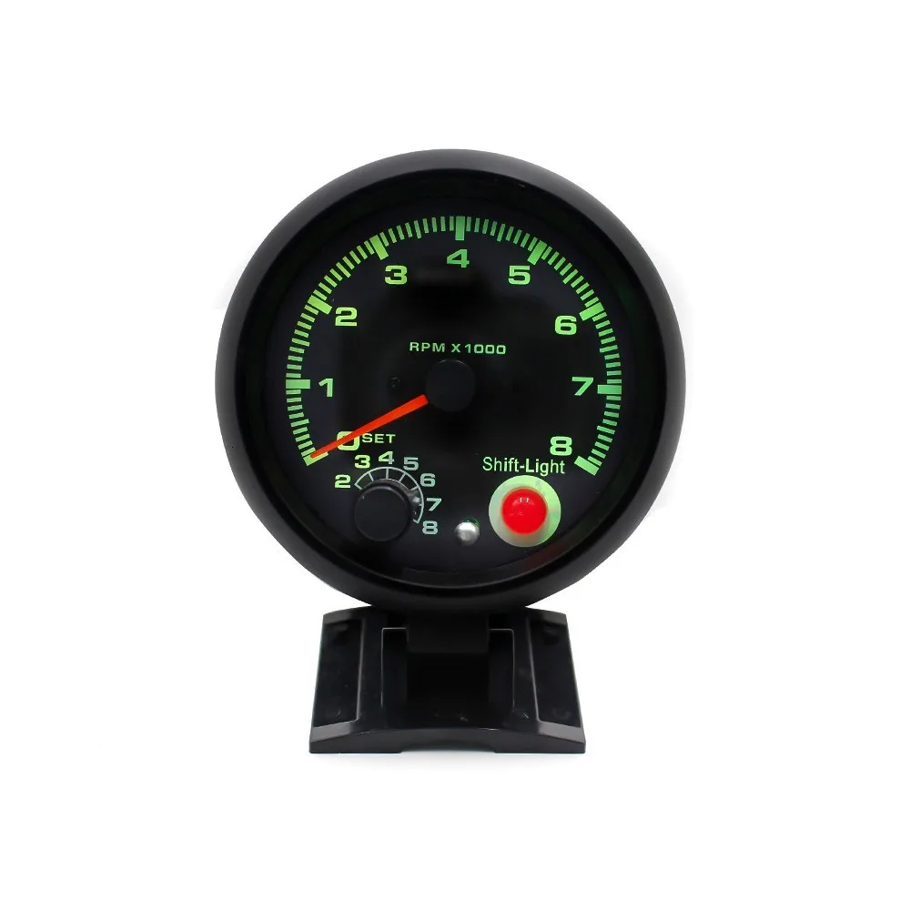 CNSPEED 80 мм Автомобильный Тахометр, датчик 0-8000 об/мин, подходит для 4, 6, 8 цилиндров, 7 цветов, светодиодный светильник, 12 В, сменный светильник, YC100142-CN