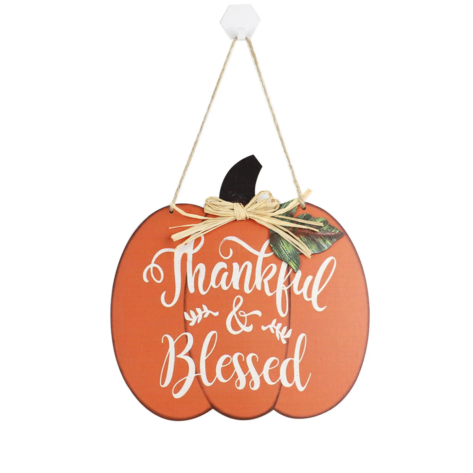 

Thanksgiving Wooden Pumpkin Hanging Sign Creative Indoor Outdoor Door Window Pendant Festival Decor Ornaments