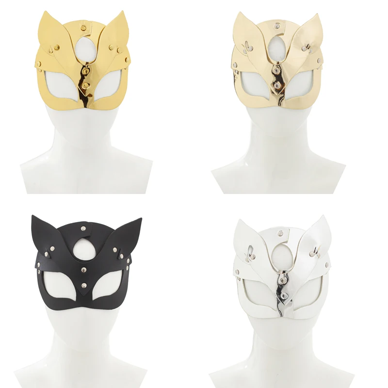 Lederen bunny Hoofddeksels Kat hoofd gezicht masker Bondage Restraint rollenspel Halloween paar SM Exotische Accessoires Slave sex toy Lederen bunny Hoofddeksels Kat hoofd gezicht masker Bondage Restraint rollenspel Halloween paar SM Exotische Accessoires Slave sex toy