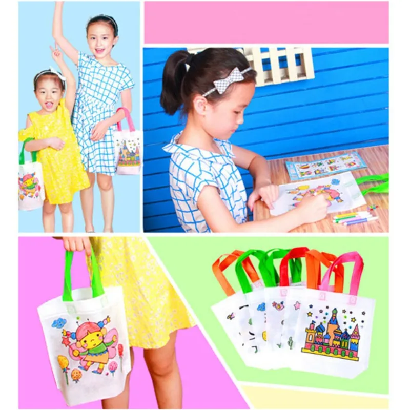 Детская цветная сумка для творчества и рисования Обучающие игрушки с безопасной