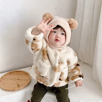 2022 winter warm baby girl boys jackets new born baby girl clothes kids long sleeve bear coat childrens clothing baby outerwear