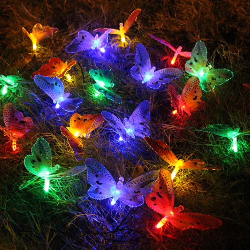 

20/30 Led Butterfly Bee Solar Light Cherry Blossoms Solar Led Light Outdoor Christmas Fairy Garden Decoration Outdoor Solar Lamp