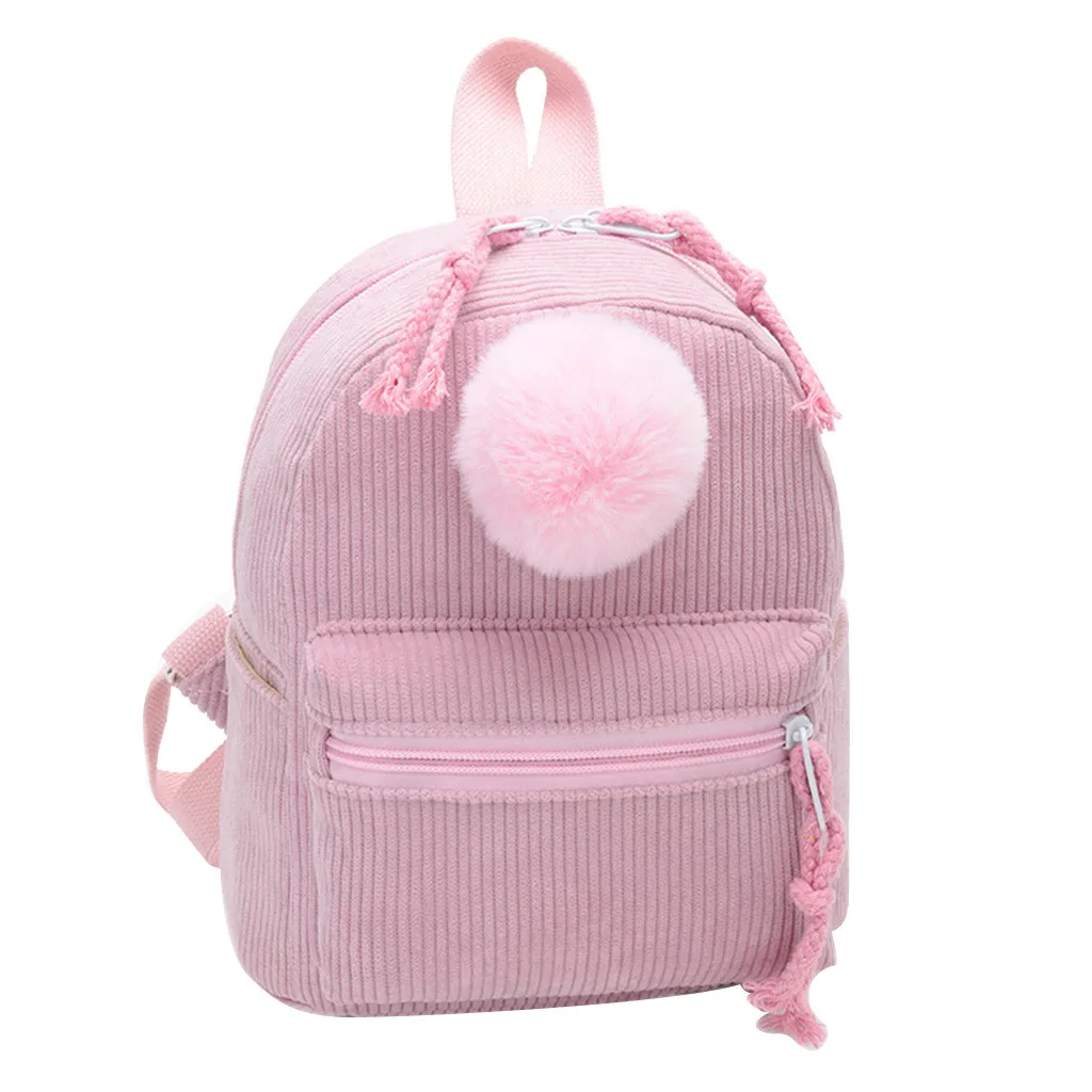 Aelicy 2019 Backpacks Large Capacity Corduroy Casual Backpack Girls Multi-functional Fashion Plush Pendant Zipper | Багаж и сумки