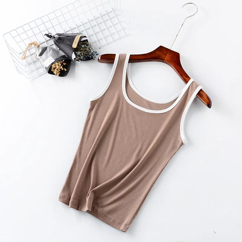 

Summer Top Lace Sleeveless Blouse Breathable Basic Vest loungewear Solid debardeur femme one