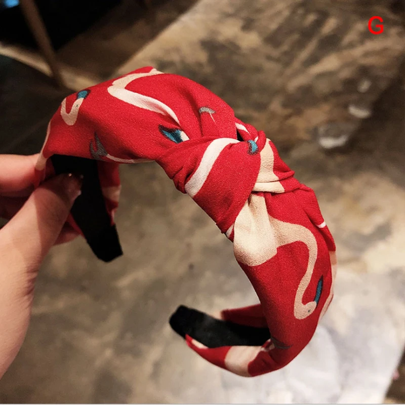 

Women Hair Accessories For Baby Fashion Headband Fabric Cross Knotted Bow Chiffon Floral Hair Band Korea Headdress Ladies Hoop