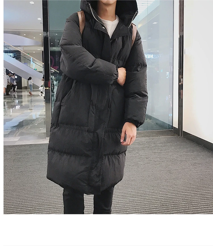 PViviYong Winter jacket men fashion male hooded coat jackets men high quality cotton Long coat men clothes bread parka 999