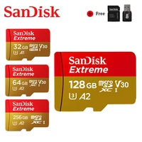 original sandisk extreme ultra micro sd 128gb 64gb 32gb 256gb 400gb memory card a2 v30 u1u3 4k microsd 32 64 128gb flash card