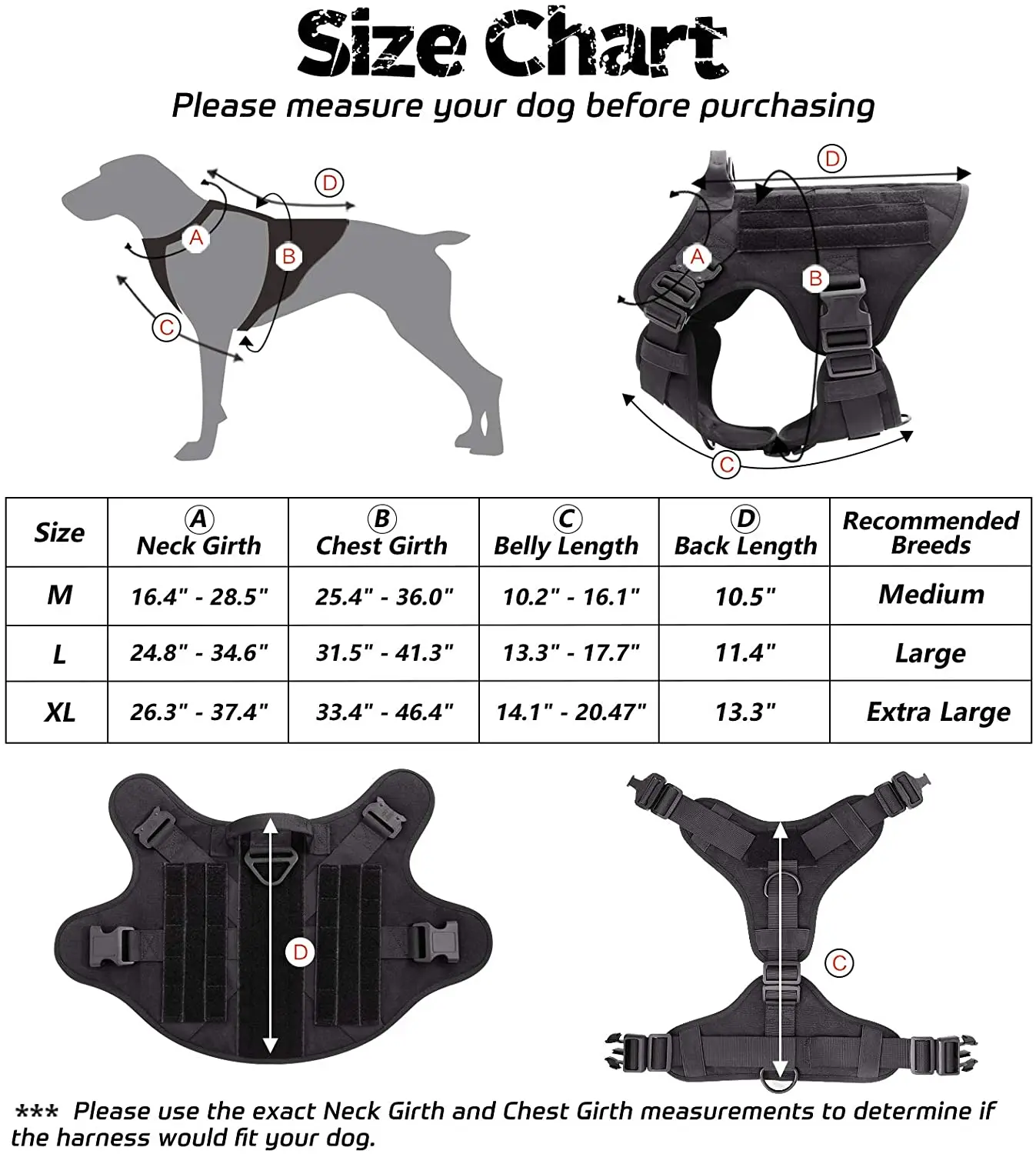 

Tactical Dog Vest Hunting Dog Clothes 1000d Nylon Army Police Pets Vest Military Combat Training Harness For Service Dog