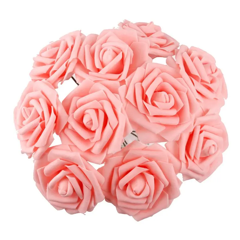 foam rose 4 Искусственные цветы букет для украшения пионы шелковые цветы искусственные Весенние Свадебные Декоративные искусственные цветы украшение дома - Цвет: foam rose 4