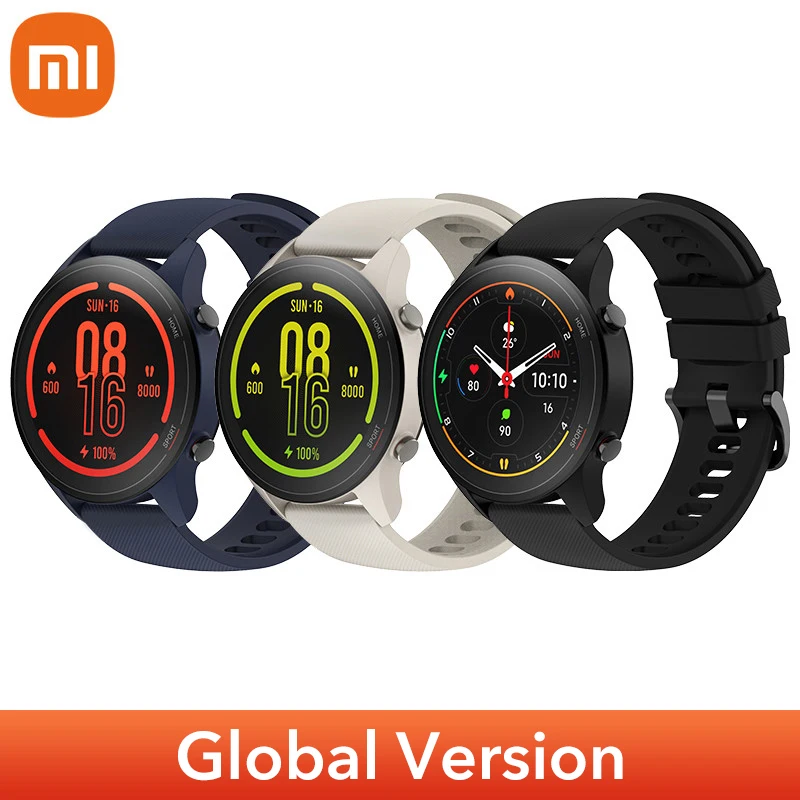 

Цветные часы Xiaomi Mi с датчиком насыщения крови кислородом, GPS, Bluetooth 5,0, фитнес-трекер с пульсометром, монитором сна, AMOLED дисплей 1,39 дюйма, водон...