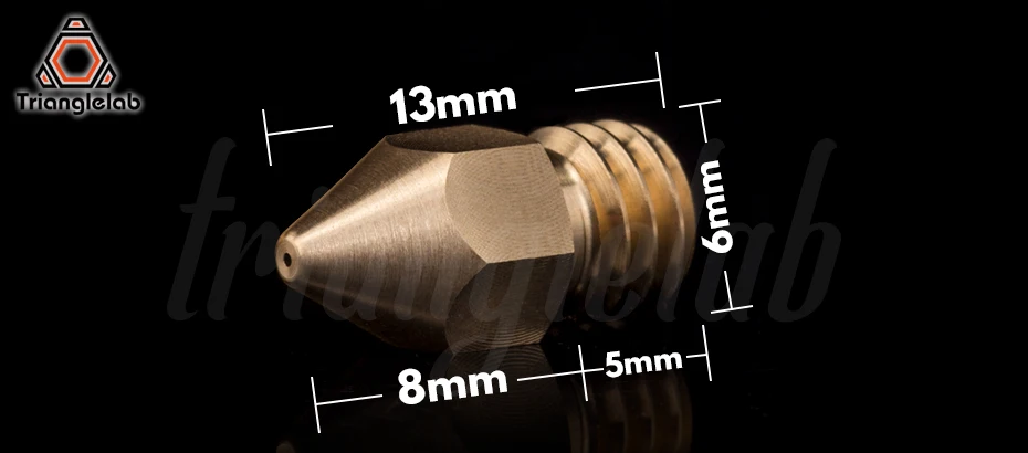 Trianglelab супер высокое качество Zortrax латунная насадка для Hotend комплект Zortrax M200 M300 3D принтер 1,75 мм Резьбовая Резьба M6 экструдер