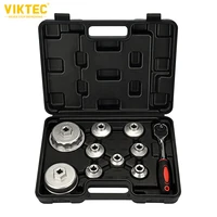 vt13598 oil filter cap wrench metric 10pcs socket set tool kit 24mm 65mm for bmw mercedes vw paper toyota 1 8l 2 5l 5 7l engine