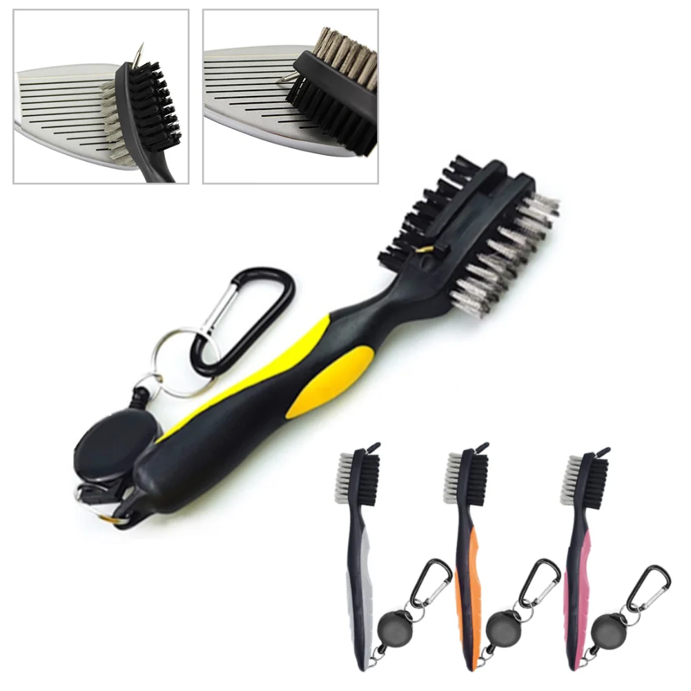 

Складная Щетка для гольф-клуба, двухсторонняя щетка для клюшки, очищающая щетка для уличных упражнений, спортивных украшений