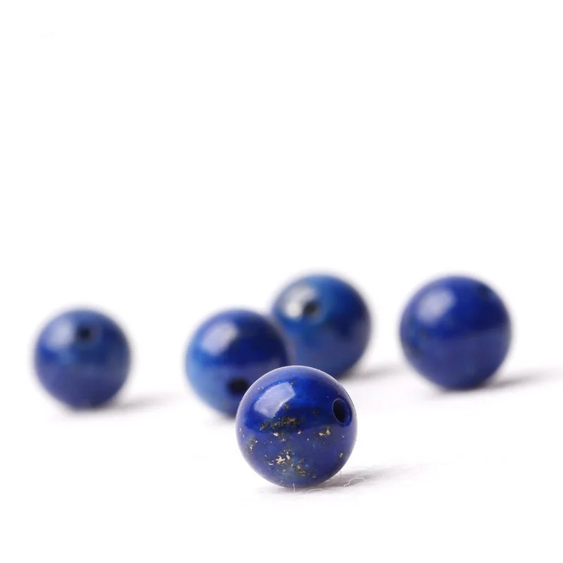 Высокое качество натуральный камень ласурит круглые полуфабрикаты бусины 6 8 10 мм