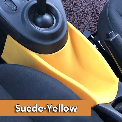 Suede-YELLOW Для Smart 453 fortwo forfour автомобильный чехол аксессуар подлокотник центр коробка для хранения Контейнер перчатка Органайзер чехол Аксессуары для mercedes - Название цвета: Suede-YELLOW