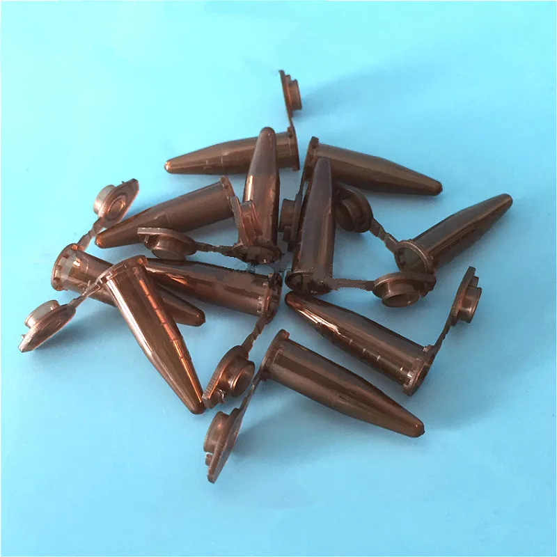 Трубка Центрифуга с крышкой 0 5 мл коричневая трубка для ПЦР лабораторная