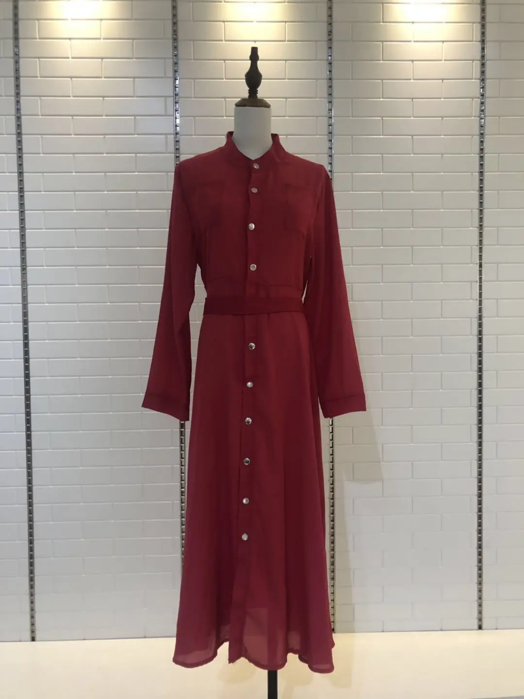 Slim Long Sleeve women skirt large size spring auumn skirts Buttoned high waist Long Skirt casual female party skirts vestidos