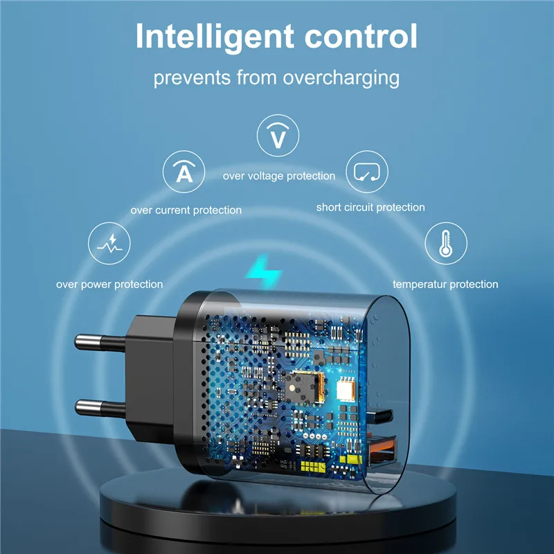 USLION 18W зарядное usb-устройство PD3.0 QC3.0 быстрая зарядка мобильный телефон устройство