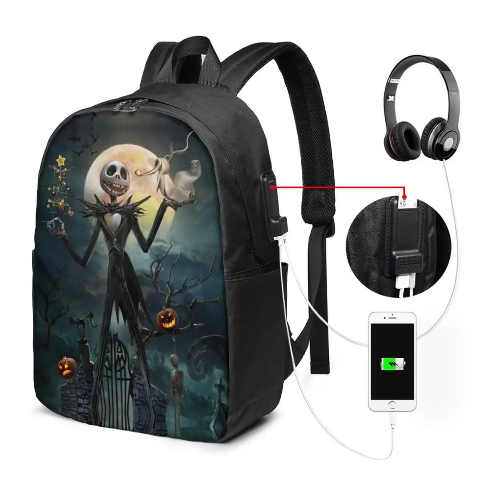 

Jack Christmas Backpack Jack Christmas Backpacks Multi Purpose High quality Bag Street Trendy Bags
