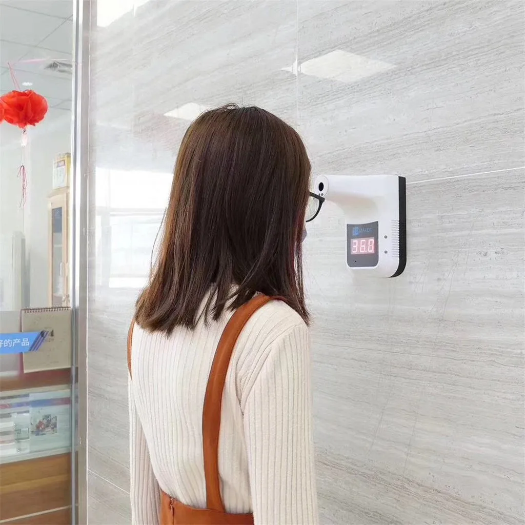 Бесконтактный ЛОБНЫЙ домашний настенный термометр для тела с Bluetooth светодиодный