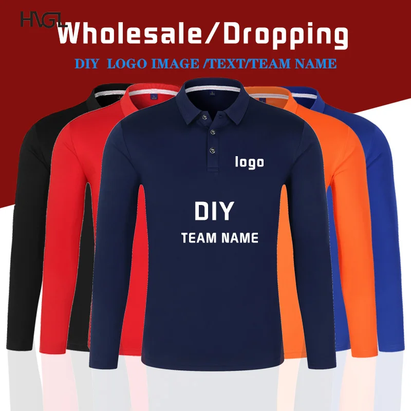 

Customization POLO shirt Men Long Sleeve Teamwork Polo custom Logo quick-drying Personalized Design women Polo